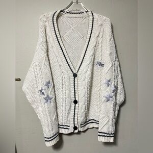 Hand Knitted Cardigan With Folklore Patch M/L